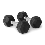 Amazon Basics Rubber Encased Hex Dumbbell Weights Set 6kg (5kg £16.05/8kg £26.39) Prime Deal
