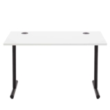 Amazon Basics Simple Office Computer Desk, White Desktop and Black Frame, Rectangular, Simple Assembly, 120 x 60 x 73.6 cm