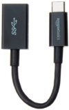 Amazon Basics USB 3.1 USB-C to USB-A Female Adapter Cable Converter, 5Gbps High-Speed, USB-IF Certified (Early Prime Day Exclusive)