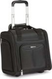Amazon Basics Underseat Travel Luggage/Suitcase with Telescopic Handle and 2 in-line Skate Wheels – 34 x 24 x 36cm, Black