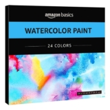Amazon Basics Vibrant Color Watercolor Paint Set Tubes, 24 count, Multicolour (Prime Exclusive)