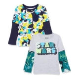 Amazon Essentials 2 Pack Boys Star Wars Long-Sleeve 2-in-1 T-Shirts (5 Years)