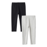 Amazon Essentials 2 Pairs Girls Leggings, 7-8 Years (Sizes and Prices Vary)