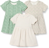 Amazon Essentials Baby Girls Short-Sleeved Body Dress, Pack of 3