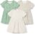 Amazon Essentials Baby Girls Short-Sleeved Body Dress, Pack of 3