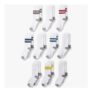 Amazon Essentials Boys Cushioned Crew Socks, White Stripes, 4-5 Years