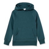 Amazon Essentials Boys Fleece Hoodie Sweatshirt, Dark Green, 9 Years