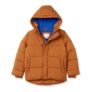 Amazon Essentials Boys Heavyweight Hooded Puffer Jacket, Light Brown