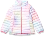 Amazon Essentials Girls and Toddlers Lightweight Water-Resistant Packable Mock Puffer Jacket, Size Age 8