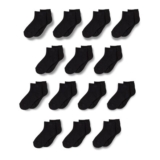 Amazon Essentials Kids Cotton Ankle Socks, 14 Pairs, Size S
