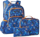 Amazon Essentials Kids School Backpack Set with Lunch Tote and Pencil Case – Multi-Pocket Tear-Resistant Student Day-pack – School Supplies Bundle – Blue Navy – 3 Piece Set