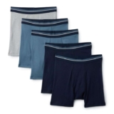 Amazon Essentials Mens Breathable Cotton Boxer Brief Pants, Tag-Free, Pack of 5 – XS / S / M / L / XXL