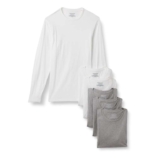 Amazon Essentials Mens Cotton Long Sleeve T Shirt/Vest Pack of 6 – Size M