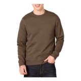 Amazon Essentials Mens Fleece Crew Neck Sweatshirt, Medium Brown (Size S)