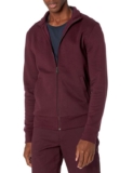 Amazon Essentials Mens Fleece Zip-Up Mock Neck Sweatshirt, Mid-Weight, Regular Fit – Burgundy Size XS