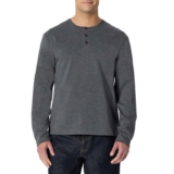 Amazon Essentials Mens Long-Sleeve 100% Cotton Henley Shirt Size L