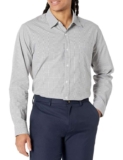 Amazon Essentials Mens Long-Sleeve Casual Poplin Shirt, Grey, Size XS