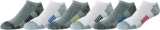 Amazon Essentials Mens Performance Breathable Cotton-Poly Blend Cushioned No Show Running and Trainer Athletic Ankle Socks