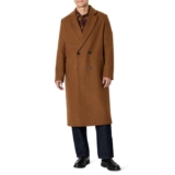 Amazon Essentials Mens Relaxed-Fit Double-Breasted Wool-Blend Long Coat – Size XL