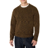 Amazon Essentials Mens Relaxed-Fit Heavyweight Crewneck Sweater – Brown – Small