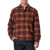 Amazon Essentials Mens Relaxed-Fit Long-Sleeve Flannel Shirt – Medium – Brown/Red
