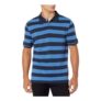 Amazon Essentials Mens Slim-Fit Cotton Pique Polo, Black/Blue Stripe (Size XL)