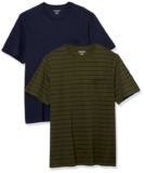 Amazon Essentials Mens T-Shirt Slim-Fit Short-Sleeved Crewneck Pocket, Pack of 2 Size S