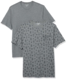 Amazon Essentials Mens T-Shirt Slim-Fit Short-Sleeved Crewneck Pocket, Pack of 2 in XL