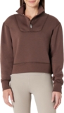 Amazon Essentials Womens Active Sweat Oversized Half-Zip Pullover Jacket