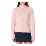 Amazon Essentials Womens Active Zip-through Sweat Jacket, Pink, XL
