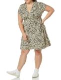 Amazon Essentials Womens Casual Surplice Dress for Beach and Wedding Guest Wear (Available in Plus Size)