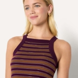 Amazon Essentials Womens Cotton Slim-Fit Stretch Rib High-Neck Tank with Consistent Stretch – Size Small