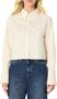 Amazon Essentials Womens Oversized-Fit Cropped Cotton Stretch Poplin Button-Down Shirt