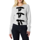 Amazon Essentials Womens Regular-Fit Long-Sleeve Tie Front Cardigan with Bows size M
