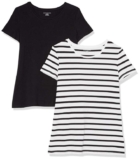 Amazon Essentials Womens Regular-Fit Short-Sleeve Crewneck T-Shirt, Multipacks pack of 2, in XXL