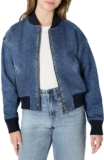 Amazon Essentials Womens Relaxed-Fit Denim Bomber Jacket