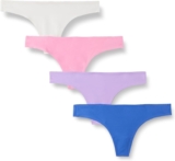 Amazon Essentials Womens Seamless Breathable Underwear for Women Thong, Bonded Stretch