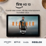 Amazon Fire HD 10 tablet (newest gen), built for relaxation, 10.1 vibrant Full HD screen, octa-core processor, 3 GB RAM, up to 13-h battery life, (2023 release), 64 GB, Black, with adverts