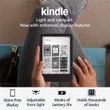 Amazon Kindle (newest gen) Lightest and most compact Kindle with glare-free display, faster page turns, adjustable front light and long battery life 16 GB With Ads Black