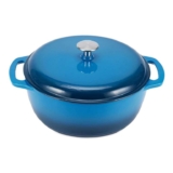 AmazonBasics Enameled Cast Iron Casserole Dutch Oven – 5.67 L, Blue