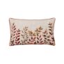 Amber Embroidered Cushion – Natural, 50cm X 30cm