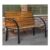 Ambleside Outdoor Metal Wooden Garden Patio Bench