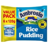 Ambrosia Rice Pudding, Original Recipe, Creamy Ready-to-Eat Dessert, 6 x 120 g Pot (Pack of 1) Subscribe & Save £2.70