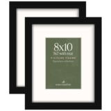 Americanflat 8×10 Photo Frame 2-Pack – with 7×5 Mount – Black