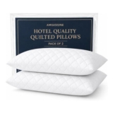 AmigoZone Pack of 2 Quilted Pillows, Firm Support, Hypoallergenic