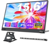 Amoudo 15.6 Inch Portable Monitor 1920x1080P FHD IPS USB-C HDMI, Built-in Stand, VESA Mount, Eye Care ANNEITA LIMITED UK Stock