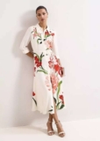 Anabella Floral Shirt Midi Dress