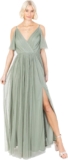 Anaya with Love Womens Ladies Women Long Length Dress Maxi Short Sleeve Cami V Neckline Long Length Empire Waist Bridesmaid Wedding Guest Prom Dress (Pack of 1)