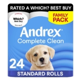 Andrex Complete Clean Toilet Roll – 24 Toilet Rolls, Bulk Buy