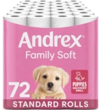 Andrex Family Soft Toilet Roll – 72 Toilet Rolls, Bulk Buy, Fragrance Free, FSC Certified